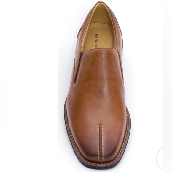 NEW SANDRO MOSCOLONI CENTER SEAM DOUBLE GORE TAN SLIPON DOUGLAS Size 8.5 D - Picture 2 of 15